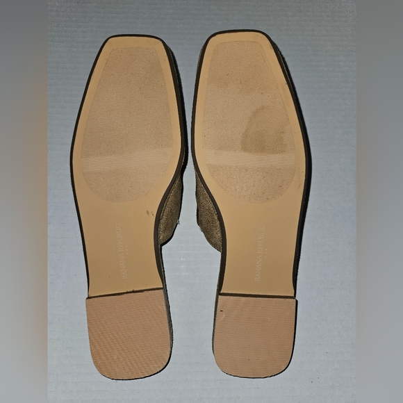 Banana Republic Soft Faux Suede Mule Light Taupe Size 8.5 - Picture 5 of 11